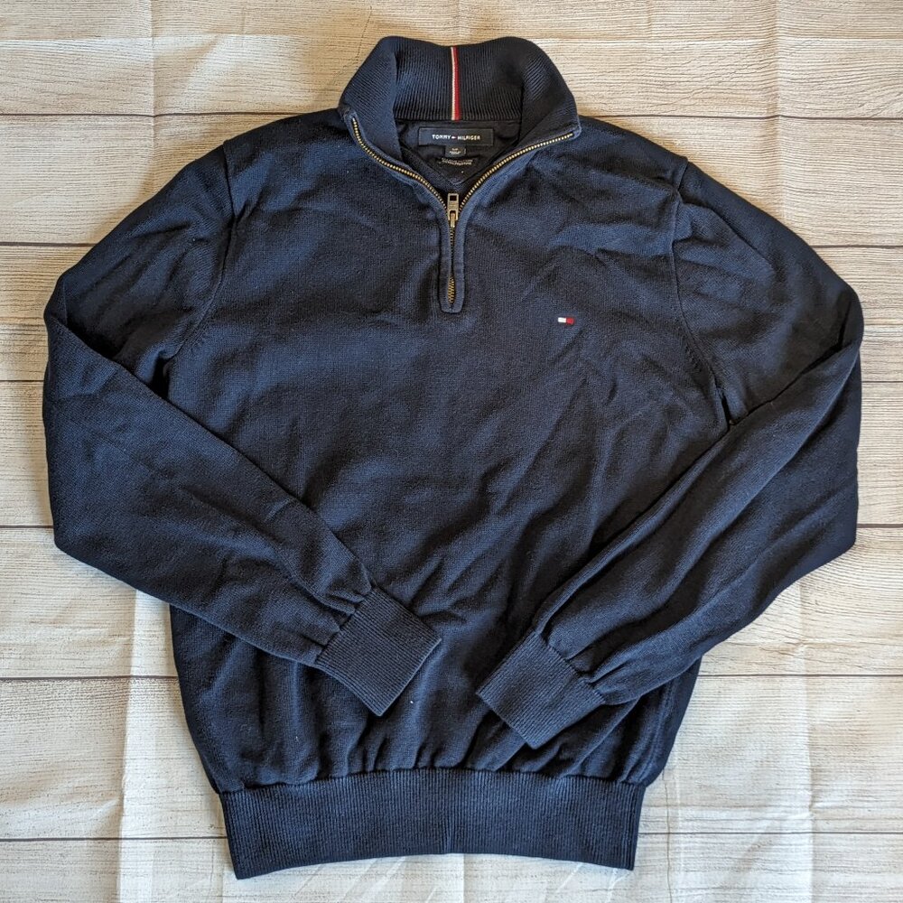 Men's Tommy Hilfiger quarter zip premium cotton pull over